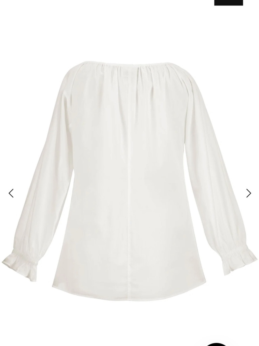 Holy Clothing Boho Peasant Blouse - White- NEW WITH TAGS - Picture 2 of 10